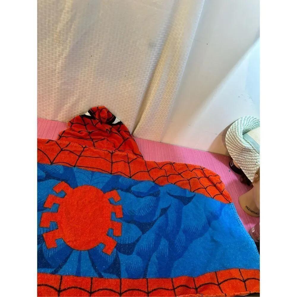 Marvel Spider-Man hooded beach‎ towel red blue 23